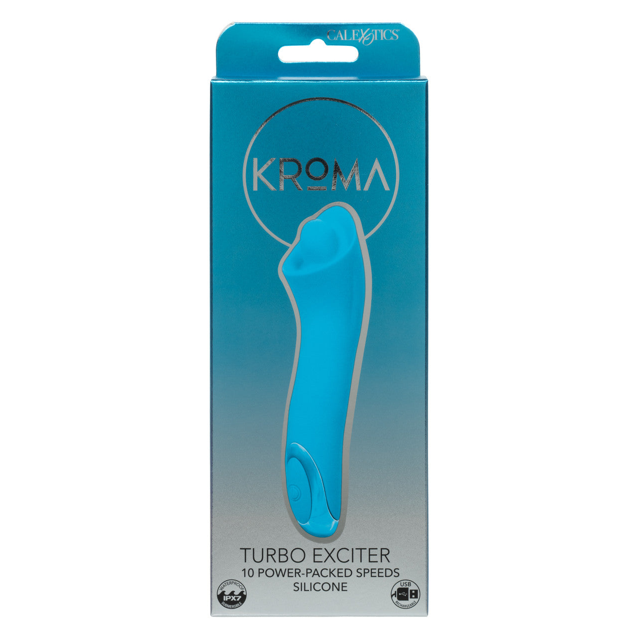 Kroma Turbo Exciter Rechargeable Silicone Mini Massager - Blue