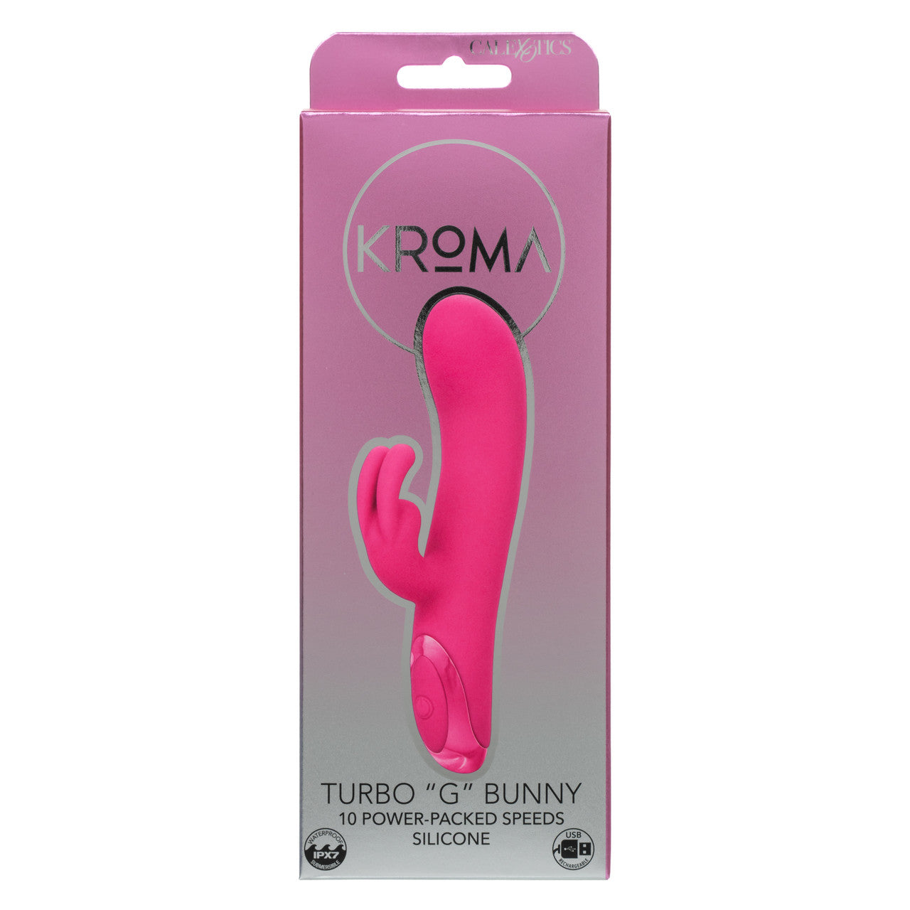 Kroma Turbo G Bunny Rechargeable Silicone Rabbit Vibrator - Pink