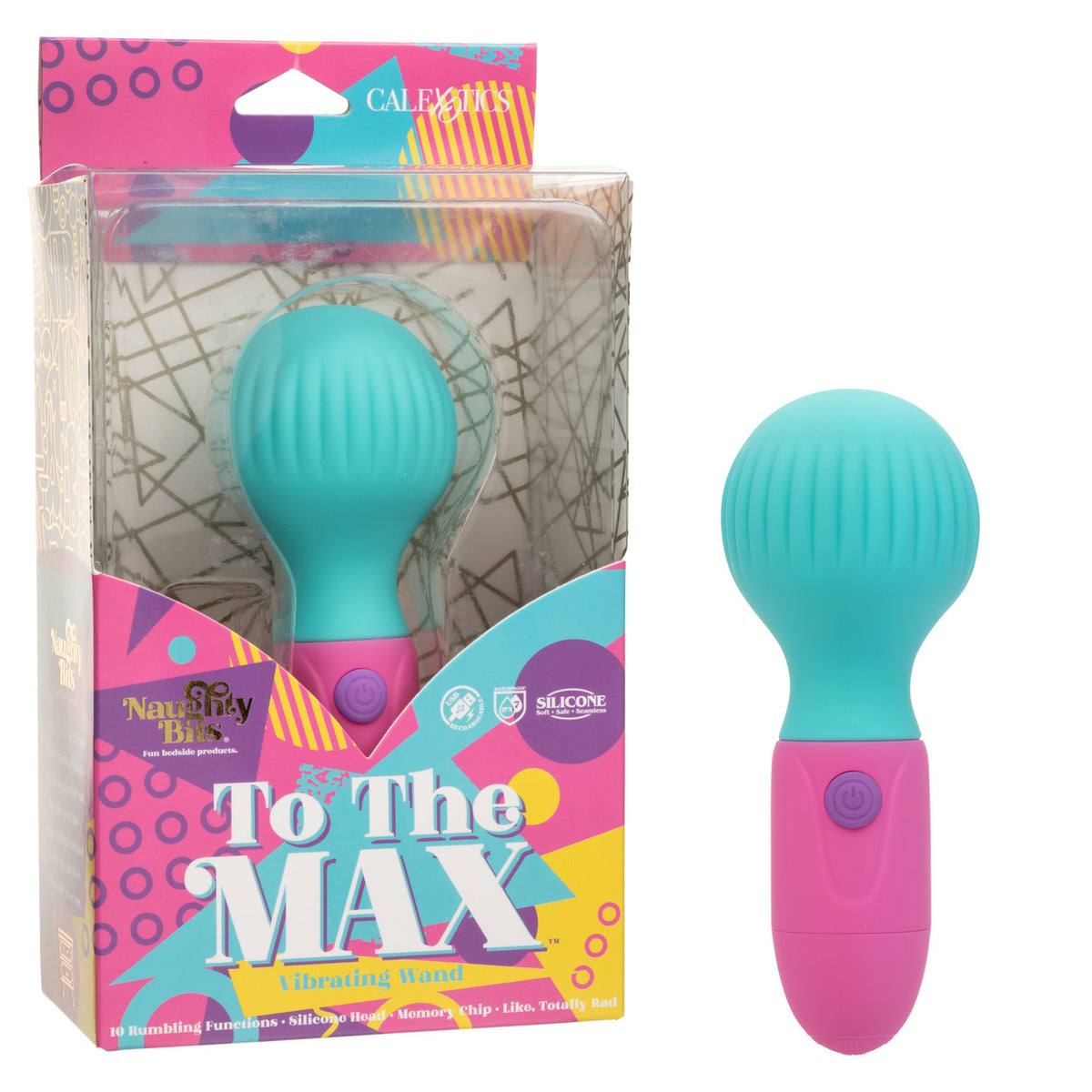 Naughty Bits To The Max Vibrating Rechargeable Silicone Wand