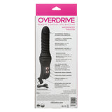 Overdrive Rechargeable Silicone Sex Machine Waterproof Thruster with Remote Control - Black