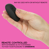 Overdrive Rechargeable Silicone Sex Machine Waterproof Thruster with Remote Control - Black