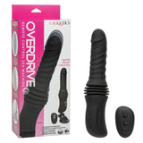 Overdrive Rechargeable Silicone Sex Machine Waterproof Thruster with Remote Control - Black