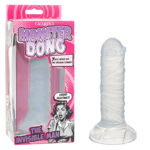 Monster Dong The Invisible Man Silicone Dildo 6in - Clear