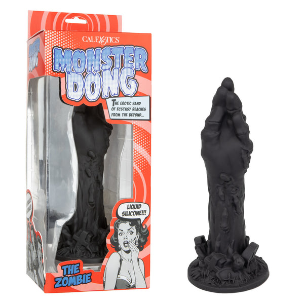 Monster Dong The Zombie Silicone Dildo 9in - Black