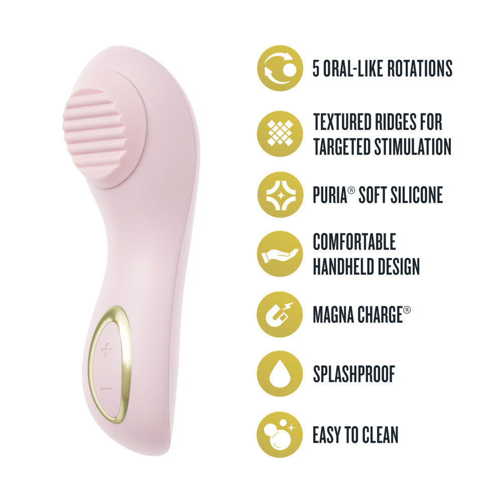 Delice Dahlia Rechargeable Silicone Stimulating Personal Massager - Pink