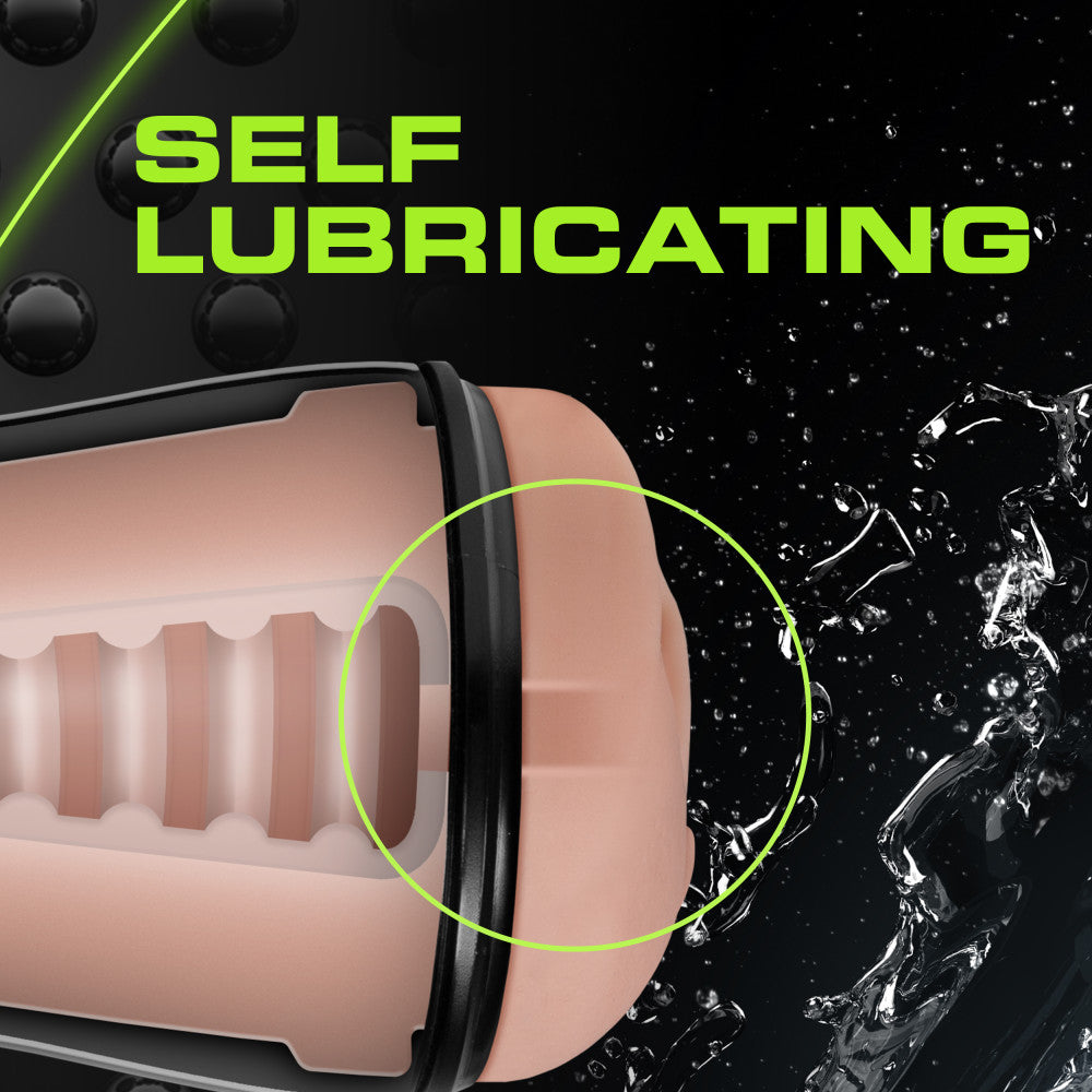 M for Men - Soft and Wet - Pussy with Pleasure Ridges - Self Lubricating Stroker Cup - Vanilla