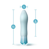 Oh My Gem Ardor 5 Inch Warming G-Spot Vibrator in Aquamarine - Made with Smooth Ultrasilk® Puria™ Silicone