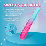 B Yours Candy Papi Double Dildo 17.75in - Multicolor