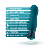 Oh My Gem Fierce 5 Inch Warming G-Spot Vibrator in Blue Topaz