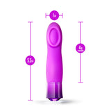 Oh My Gem Charm 5 Inch Warming G-Spot Vibrator in Amethyst - Made with Smooth Ultrasilk® Puria™ Silicone