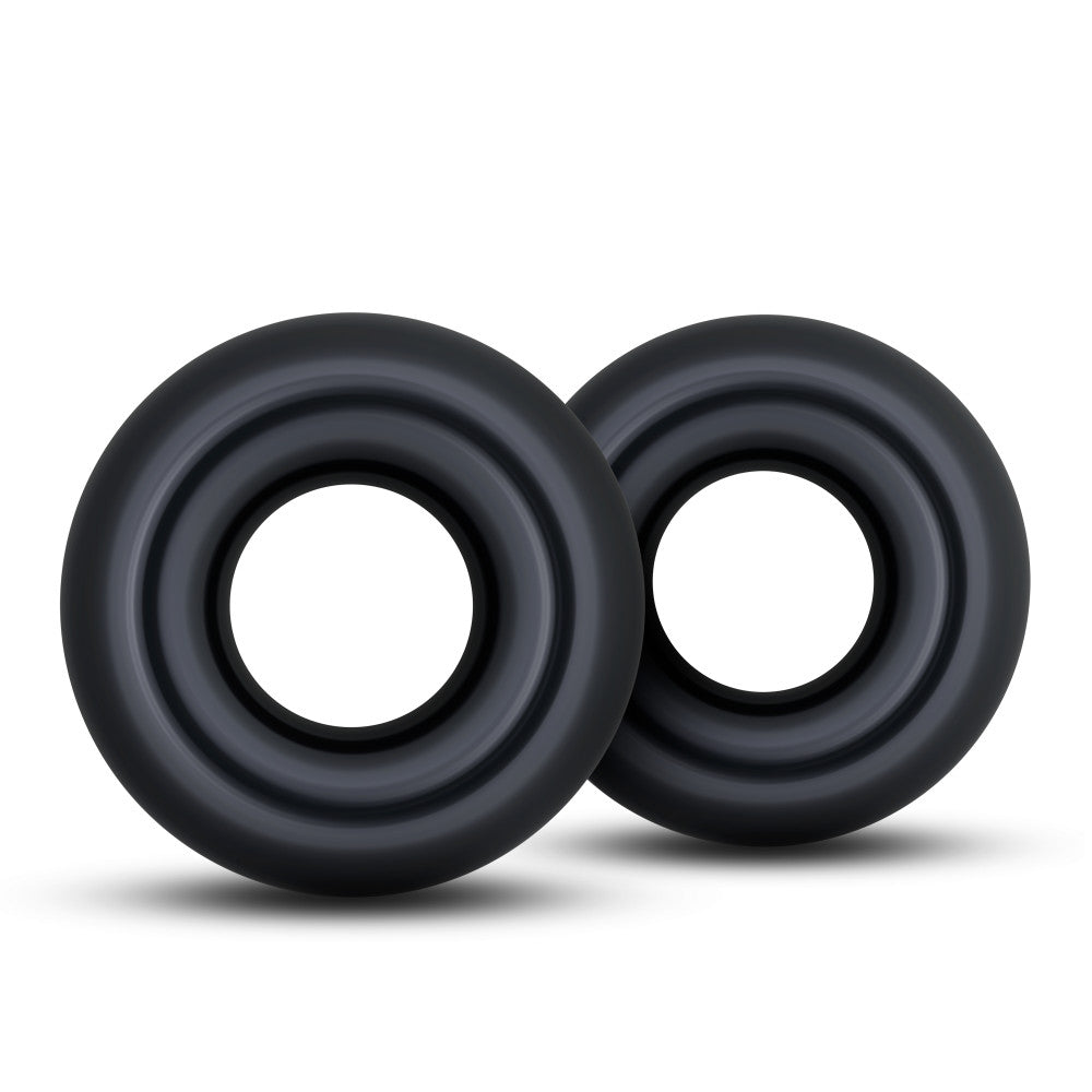 Stay Hard - Donut Rings Oversized - Black