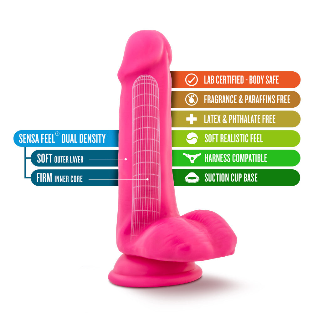 Neo - 6 in Dual Density Dildo with Balls
