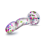 Neo Elite Glow in the Dark Silicone Hanky Panky Dildo 7.5in - Confetti