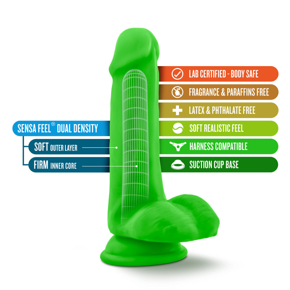 Neo - 6 in Dual Density Dildo with Balls