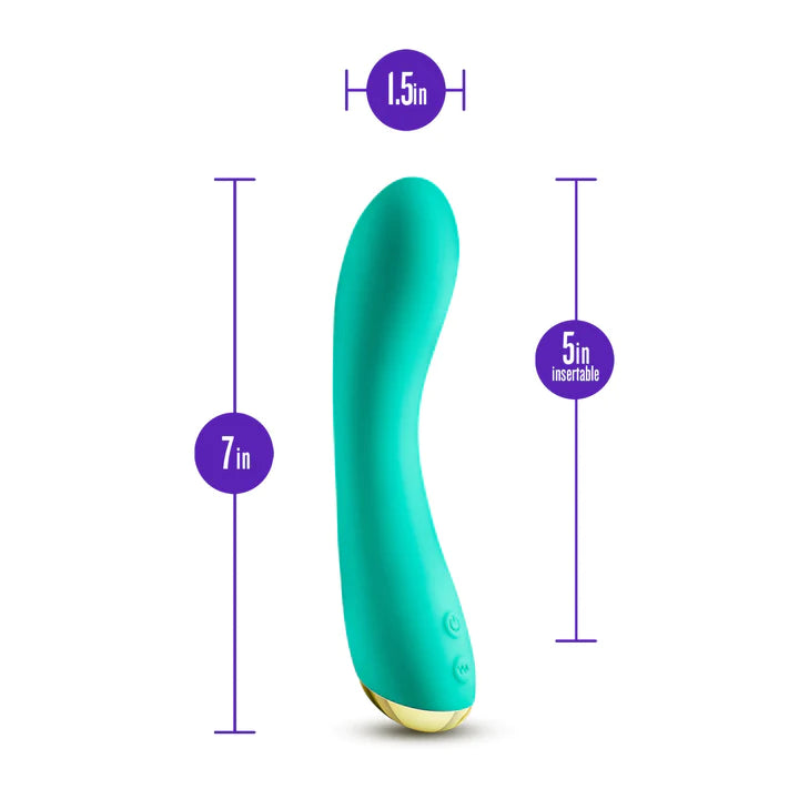 Aria Luscious AF G-Spot Teal 7-Inch Vibrator The Love Store Online Aria Luscious AF G-Spot Teal 7-Inch Vibrator The Love Store Online