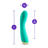 Aria Luscious AF G-Spot Teal 7-Inch Vibrator