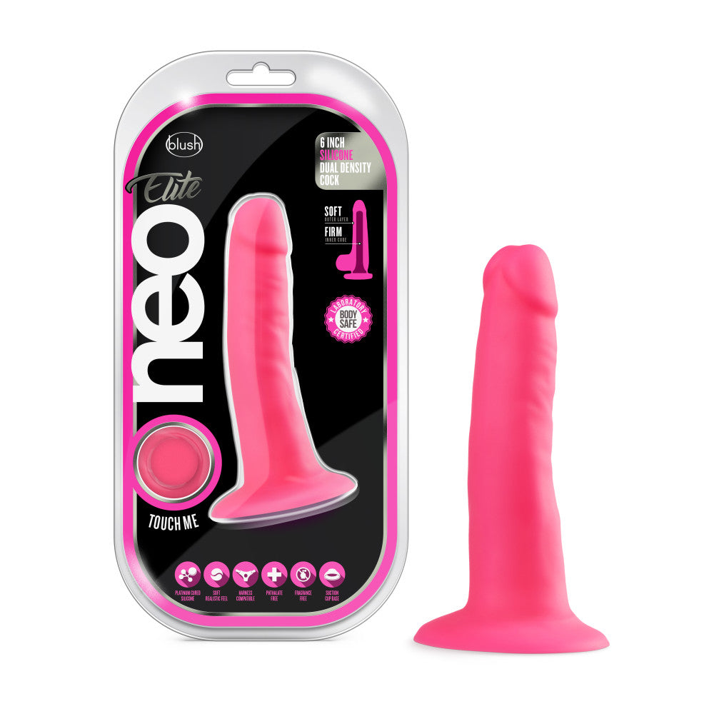 Neo Elite - 6 in Silicone Dual Density Dildo