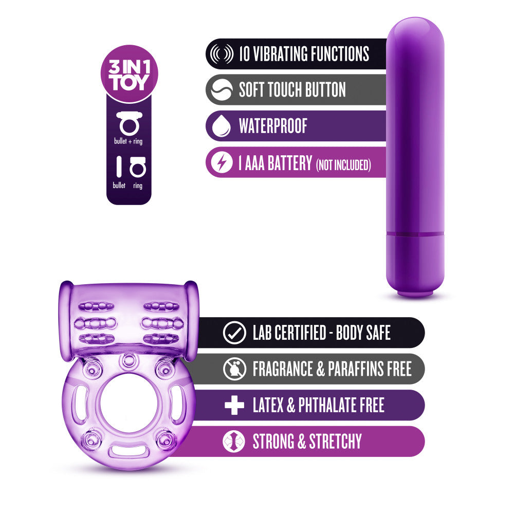 Play With Me - Couples Play C-Rings - Purple