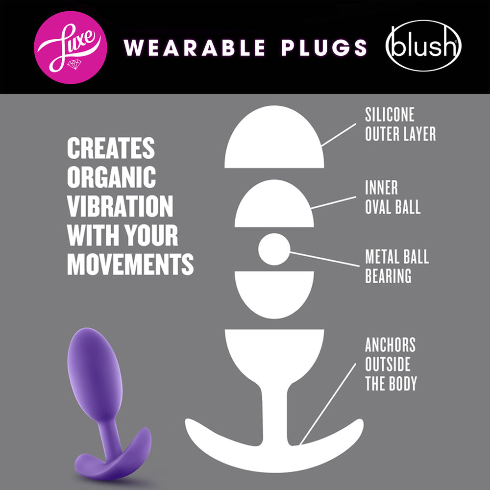 Luxe - Wearable Vibra Slim Plug - Medium