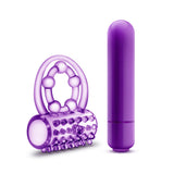 Play With Me - The Player - Vibrating Double Strap C-Ring - Purple