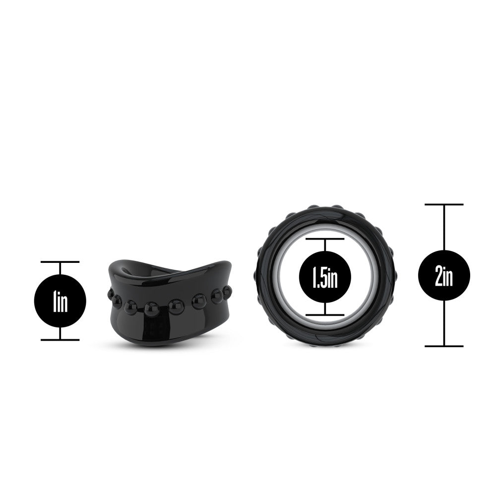 Stay Hard - Beef Ball Stretcher X Long - 1.5 Inch Diameter - Black