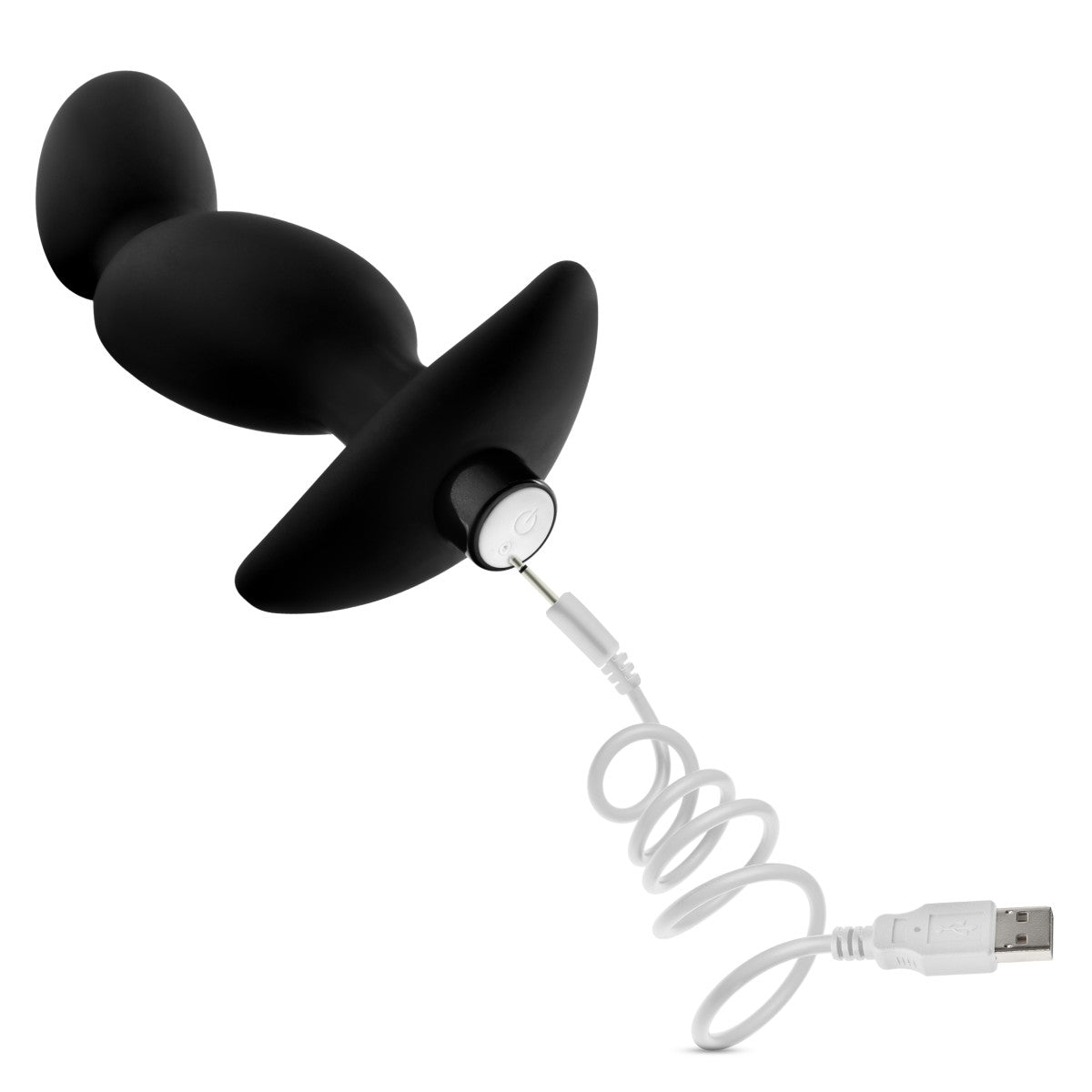 Anal Adventures Platinum - Silicone Vibrating Prostate Massager 04 - Black