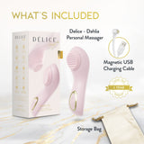 Delice Dahlia Rechargeable Silicone Stimulating Personal Massager - Pink