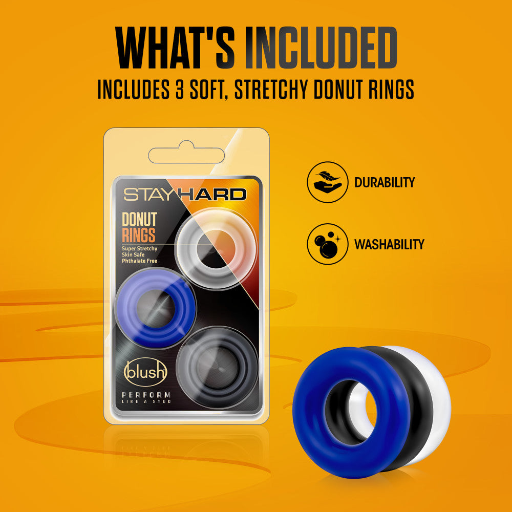 Stay Hard - Donut Rings