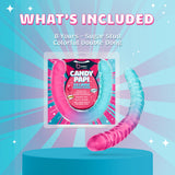 B Yours Candy Papi Double Dildo 17.75in - Multicolor