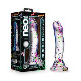 Neo Elite Glow in the Dark Silicone Hanky Panky Dildo 7.5in - Confetti