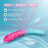 B Yours Candy Papi Double Dildo 17.75in - Multicolor