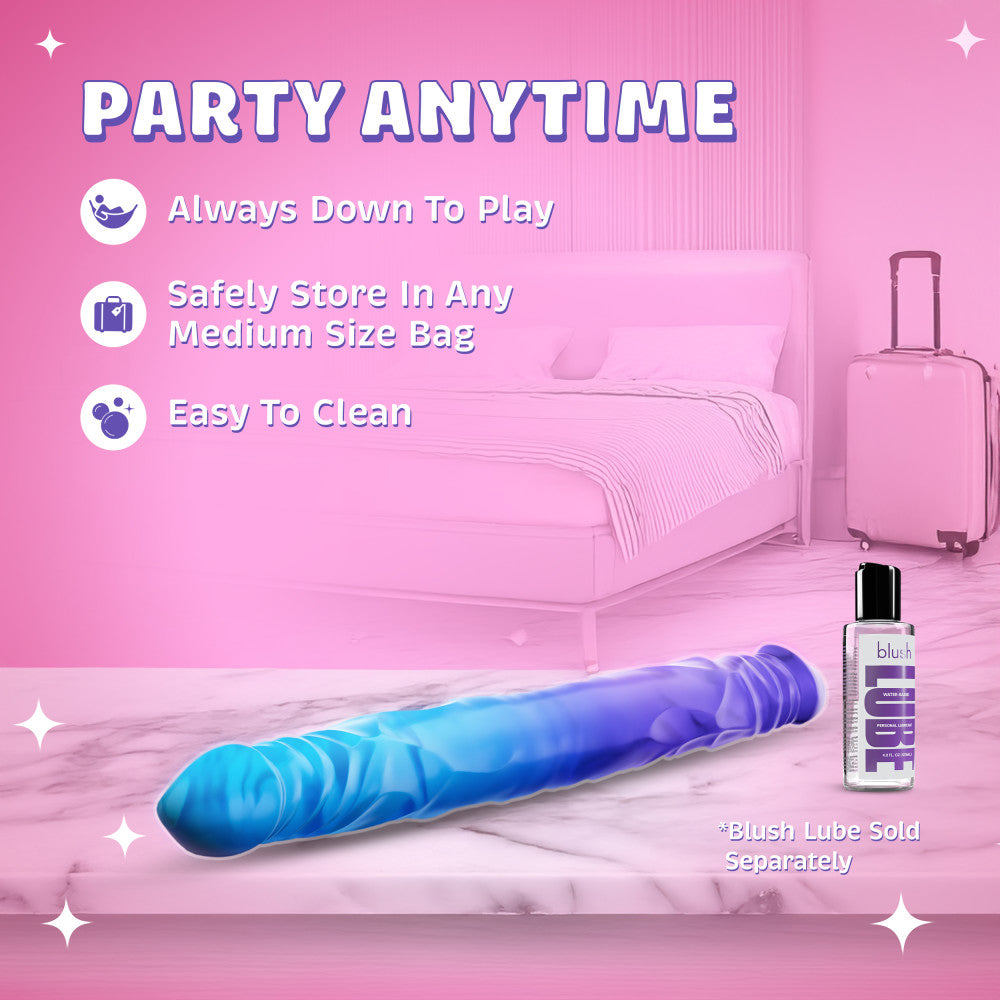 B Yours Sugar Stud Double Dildo 13.75in - Blue