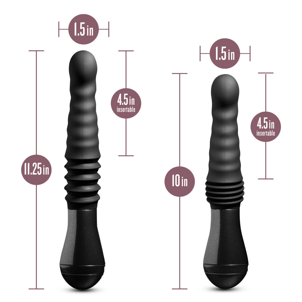 Temptasia Lazarus Rechargeable Silicone Thrusting Dildo - Black
