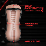 M for Men - Soft and Wet - Pussy with Pleasure Ridges and Orbs - Self Lubricating Stroker Cup - Vanilla