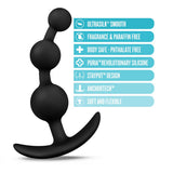 Anal Adventures - Platinum - Small Anal Beads - Black