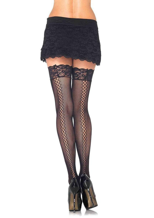 Leg Avenue Stay Up Micro Net Thigh Highs