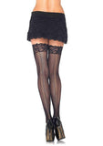 Leg Avenue Stay Up Micro Net Thigh Highs