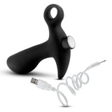 Anal Adventures Platinum - Silicone Vibrating Prostate Massager 01 - Black