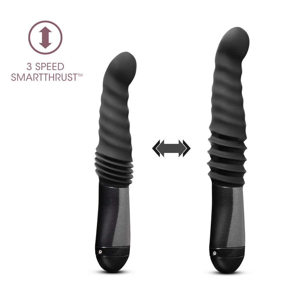 Temptasia Lazarus Rechargeable Silicone Thrusting Dildo - Black