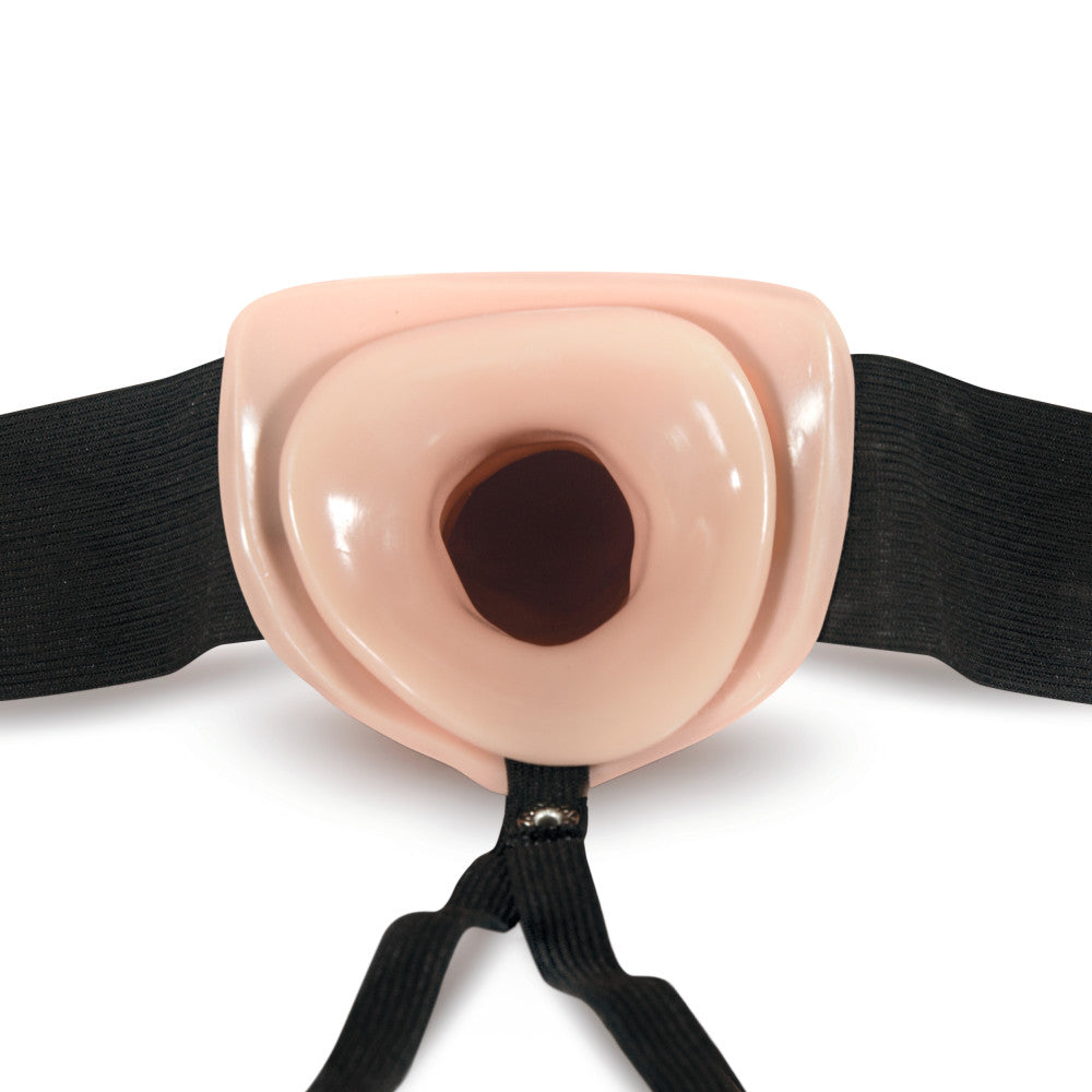 Dr. Skin - 6 in Hollow Strap On - Vanilla