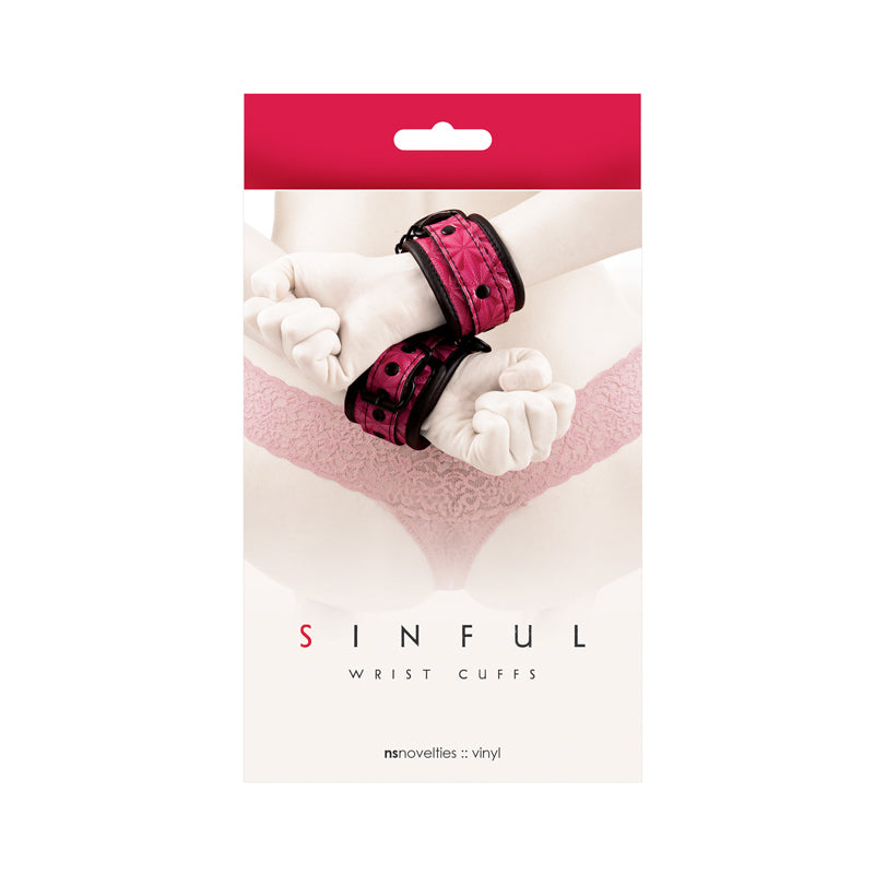 Sinful Wrist Cuffs - Black