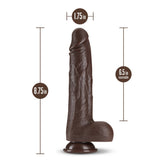 Dr. Skin Silicone - Dr. Murphy - 8 in Thrusting Dildo - Chocolate