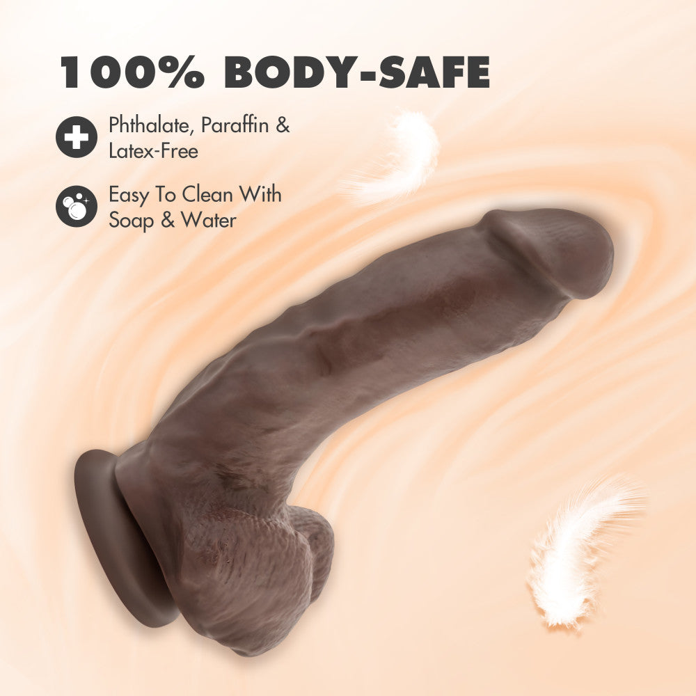 Dr. Skin - Mr. Mayor 9in Dildo with Suction Cup - Chocolate