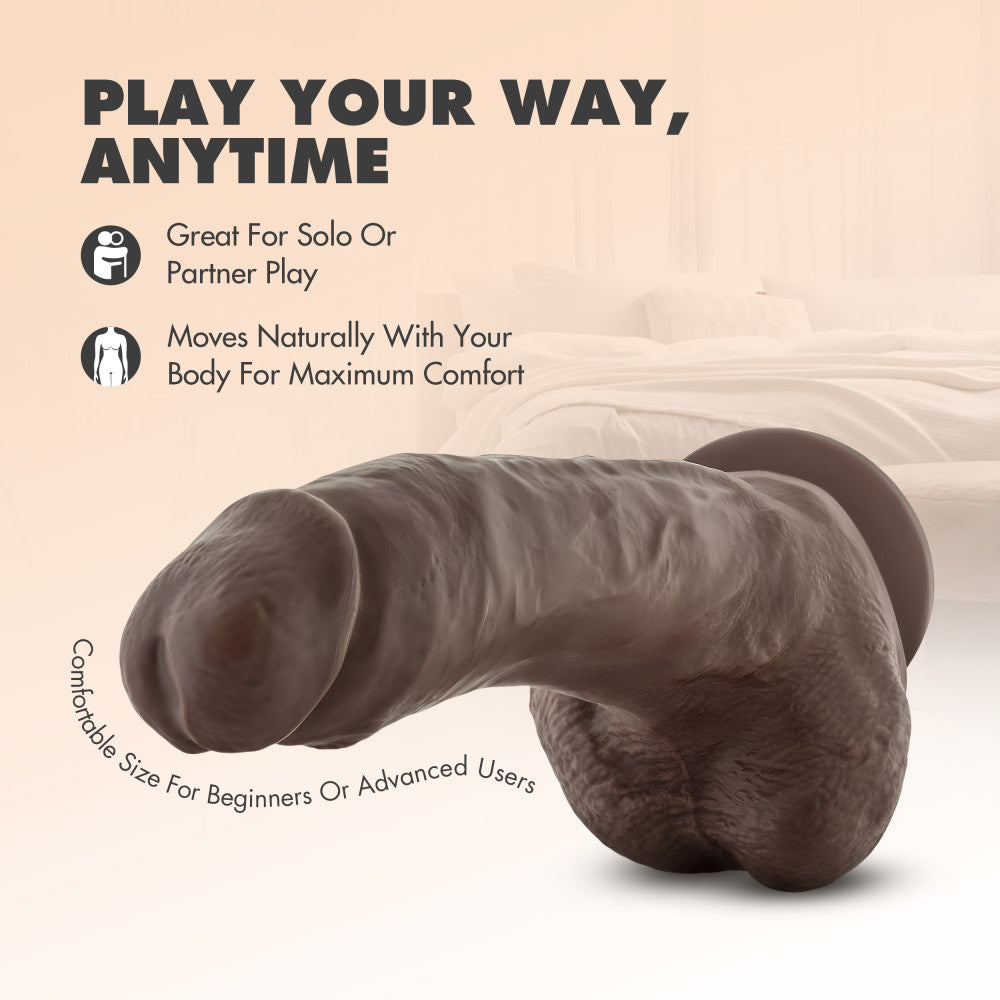 Dr. Skin - Mr. Mayor 9in Dildo with Suction Cup - Chocolate