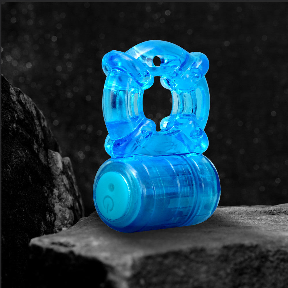 Stay Hard - Rechargeable 5 Function C-Ring - Blue