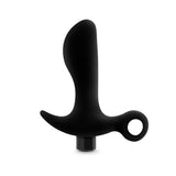 Anal Adventures Platinum - Silicone Vibrating Prostate Massager 01 - Black
