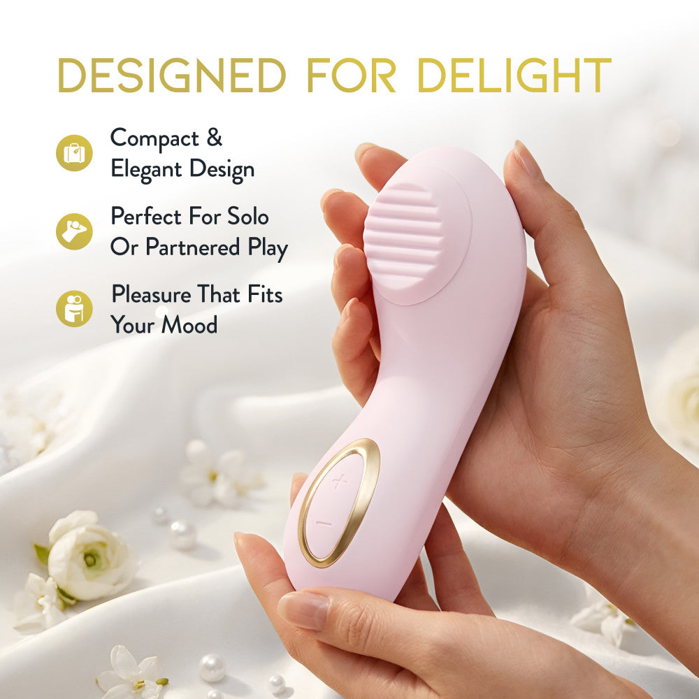 Delice Dahlia Rechargeable Silicone Stimulating Personal Massager - Pink