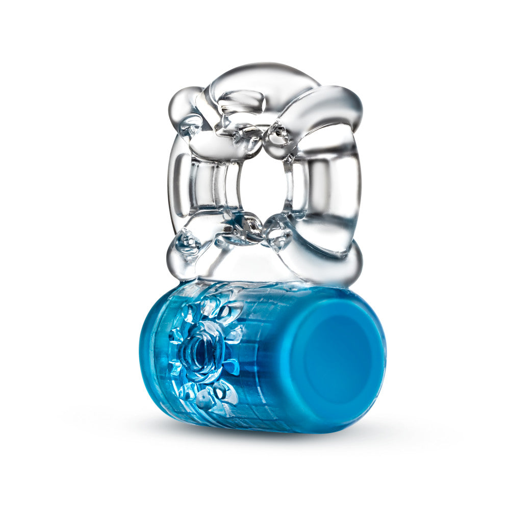 Play with Me Pleaser Rechargeable Cock Ring - Blue