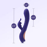 Harper 8.75 Inch G Spot Clitoral Dual Stimulation Silicone Rabbit