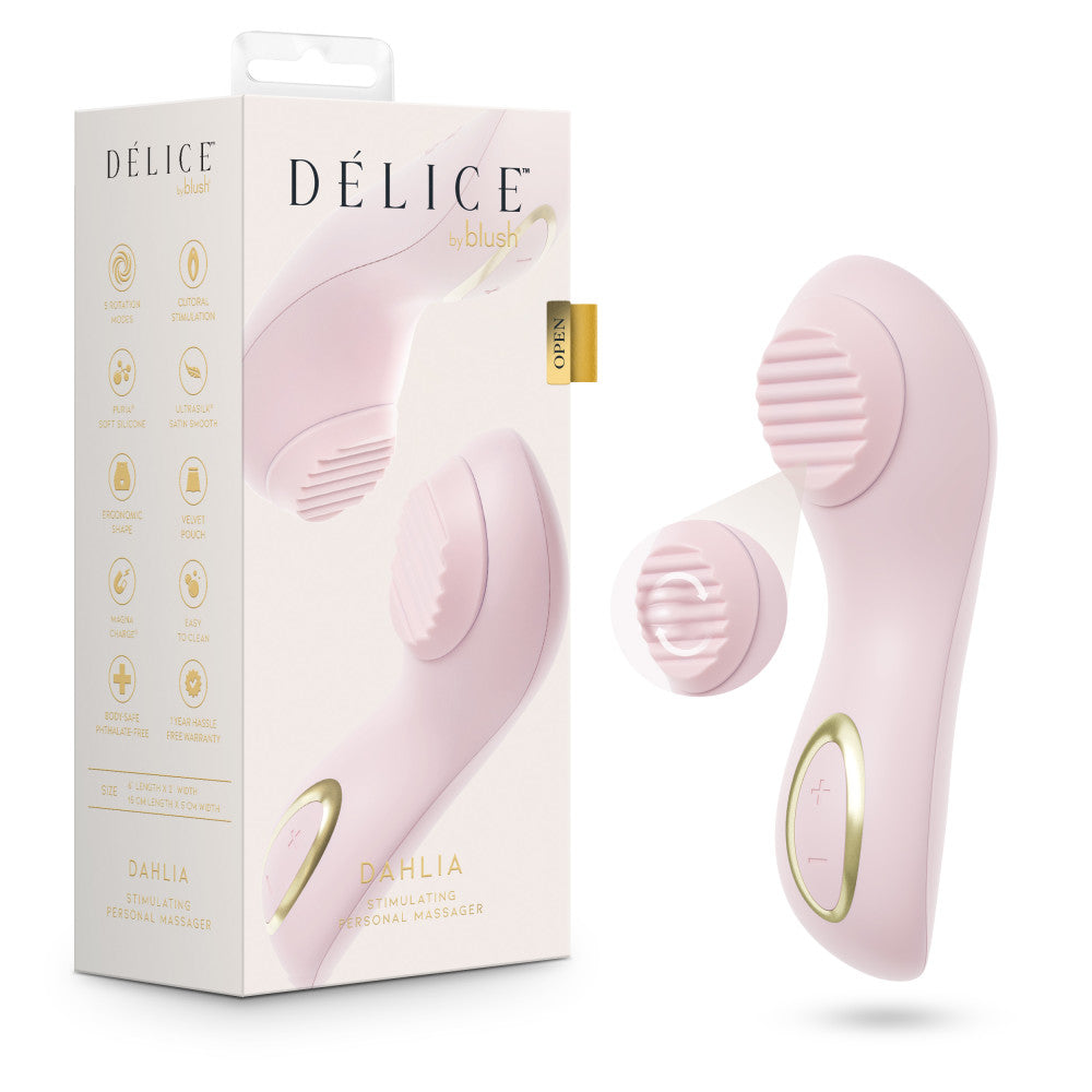 Delice Dahlia Rechargeable Silicone Stimulating Personal Massager - Pink